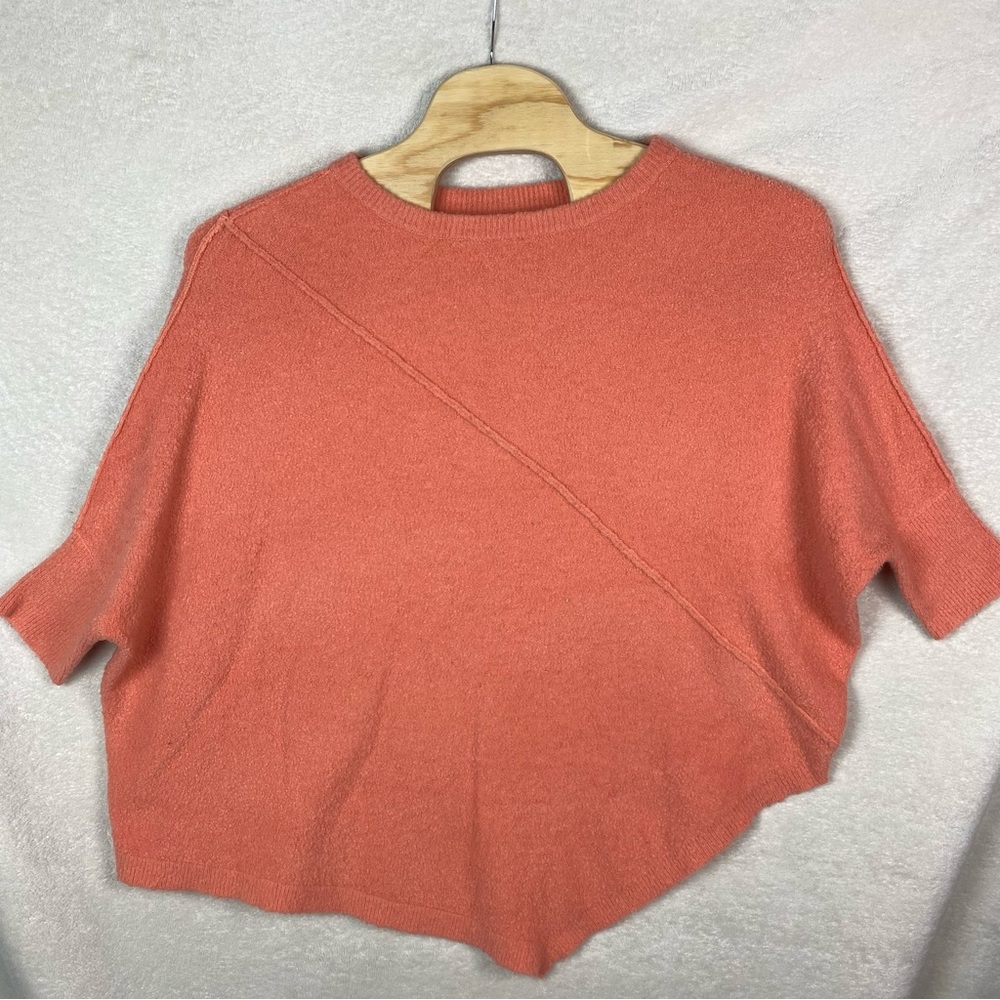 Lou and Grey Size M Oversized Coral Pink‎ Boucle Knit Comfy Poncho Casual